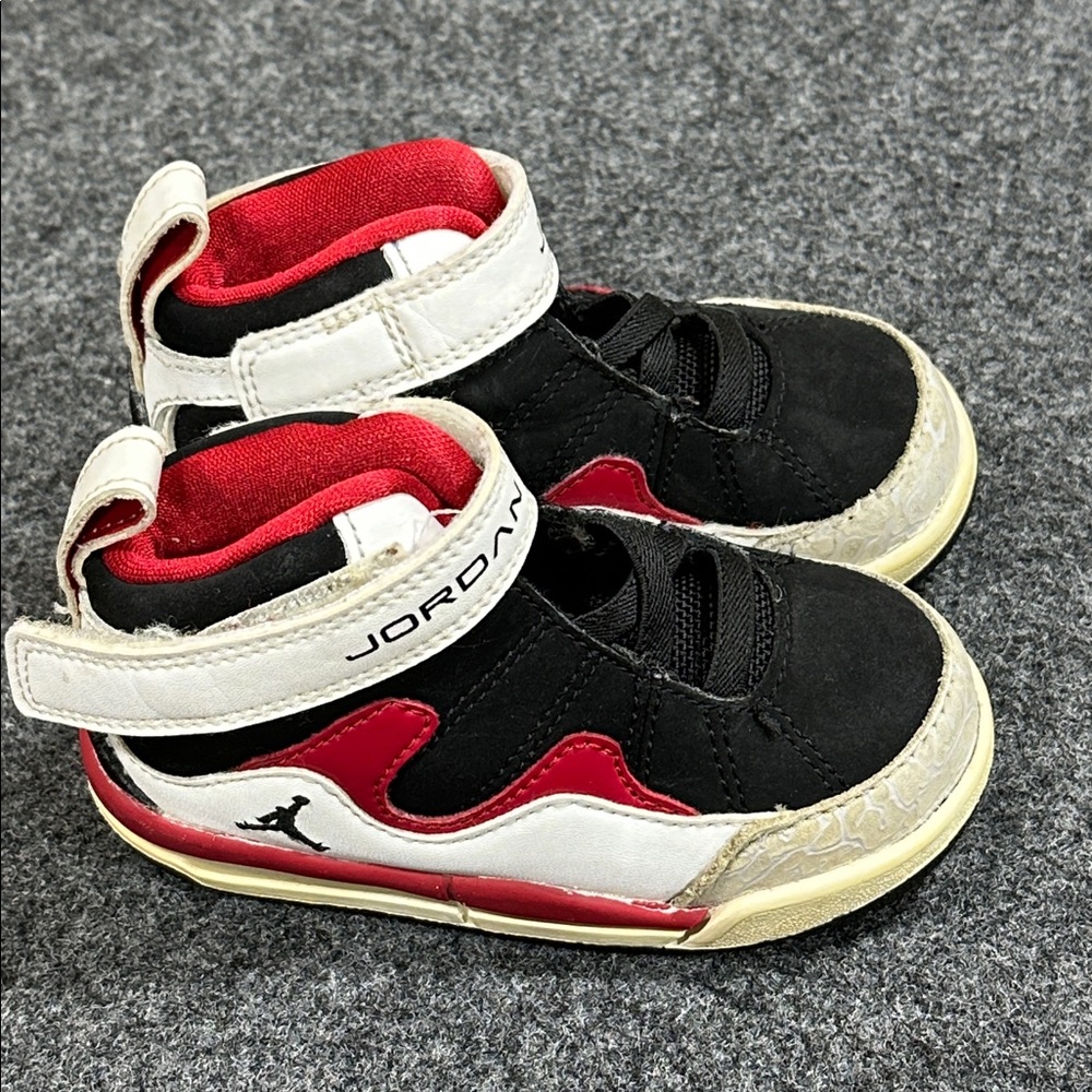 Jordan Black and Red High-Top Sneakers Toddler Sz 6C